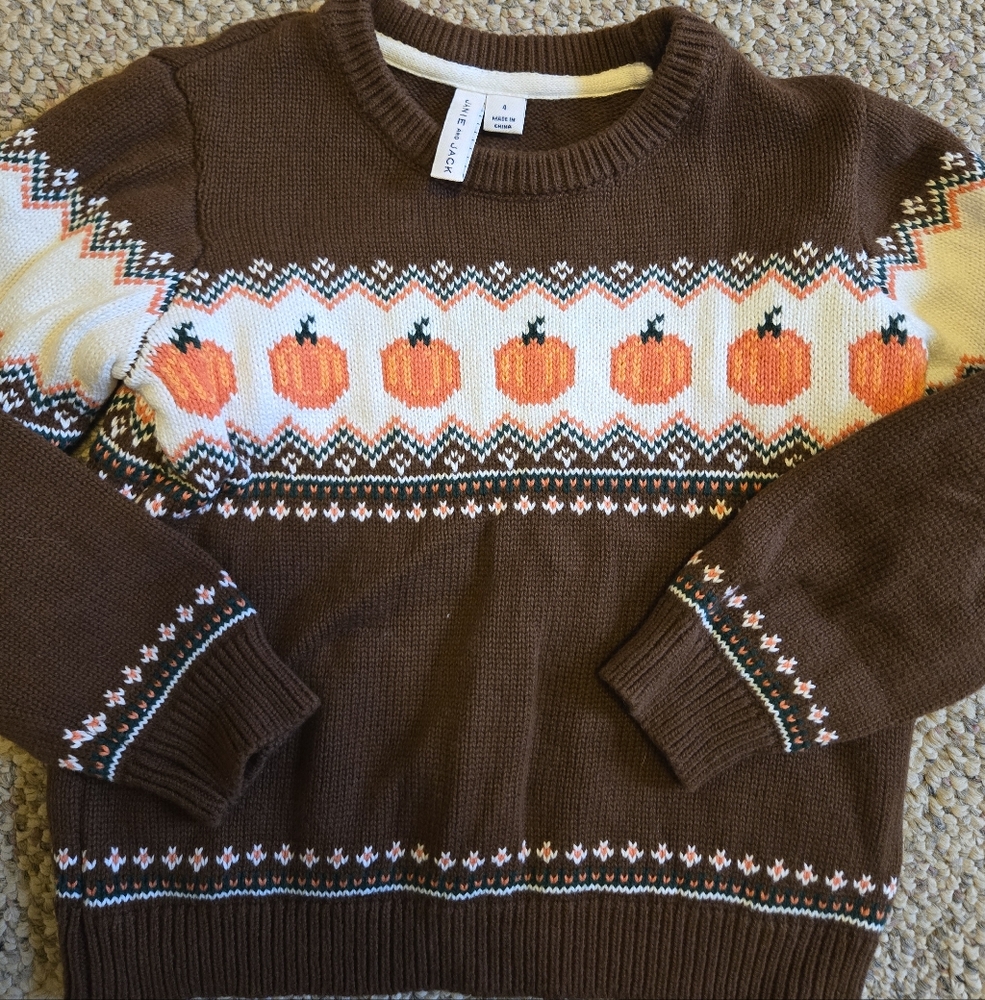 JANIE & JACK Pumpkin Sweater | Size 4